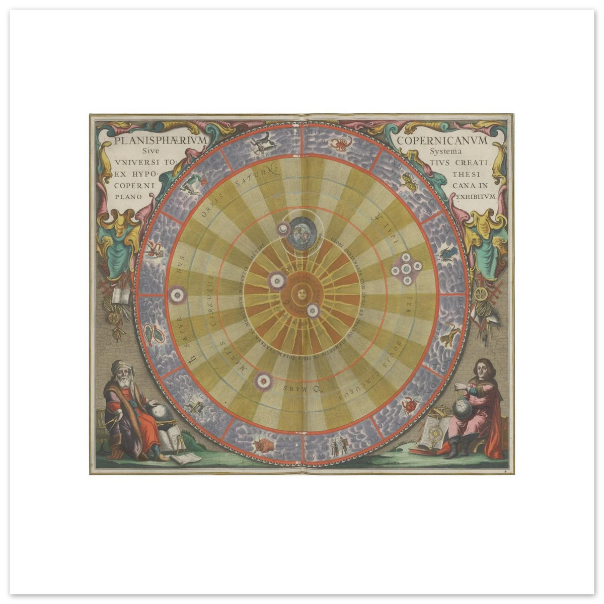Andreas Cellarius, Planisphaerium Copernicanum, 1661 — giclée print
