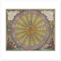 Andreas Cellarius, Planisphaerium Copernicanum, 1661 — giclée print on the 50 × 50 cm sheet