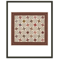 American, LeMoyne Star Quilt Top, 1875–1900 — framed print, 40 × 50 cm, slim black frame, shown on white
