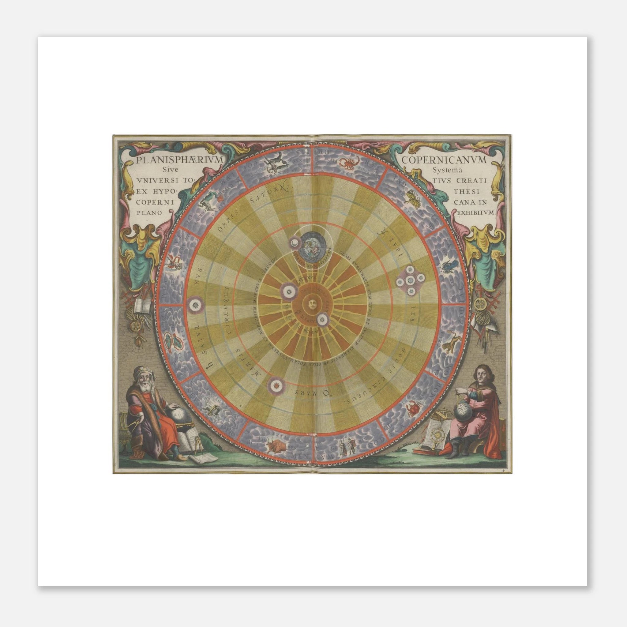 The 70 × 70 cm sheet shown flat with its white border