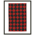 New York, Log Cabin Quilt, Courthouse Steps, 1850–90 — framed print, 40 × 50 cm, slim black frame, shown on white