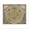 Andreas Cellarius, Planisphaerium Ptolemaicum, 1661 — giclée print on the 50 × 50 cm sheet