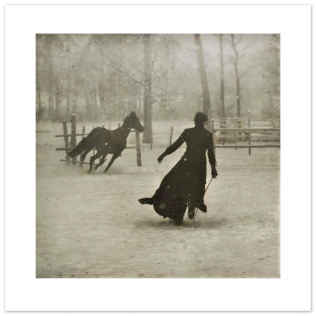 The 30 × 30 cm giclée print of the Thiollier photograph, unframed, white border, on 200 gsm fine art paper