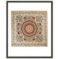 Mary “Betsy” Totten, Rising Sun Quilt, 1830s — framed print, 40 × 50 cm, slim black frame, shown on white