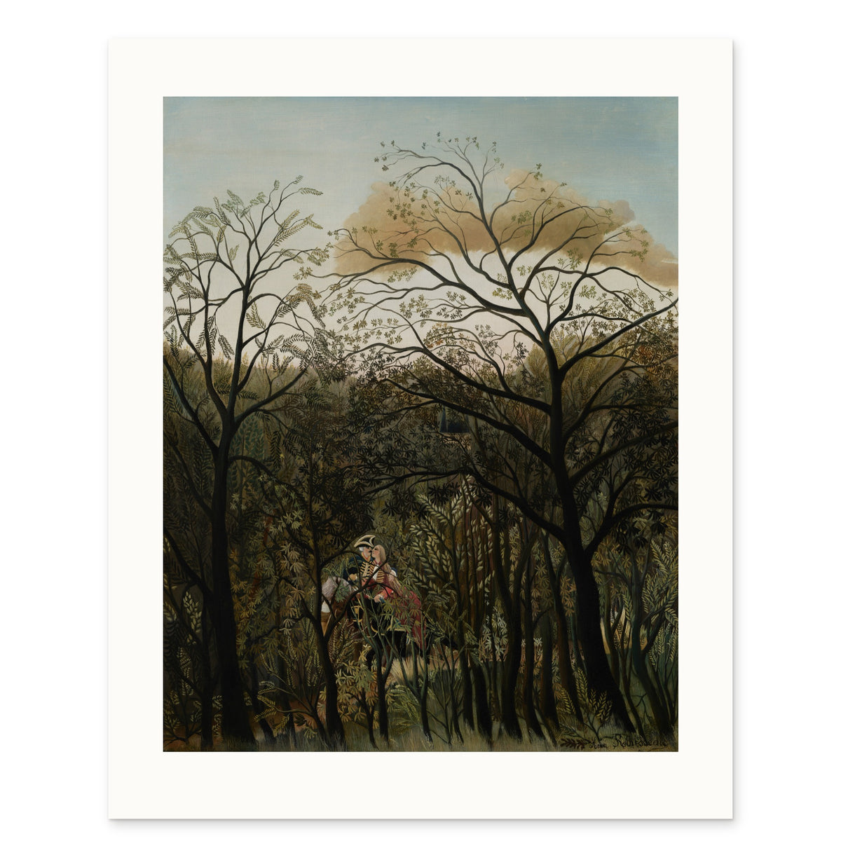 The 40 × 50 cm sheet flat, with its white border