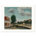 The 50 × 40 cm sheet flat, with its white border