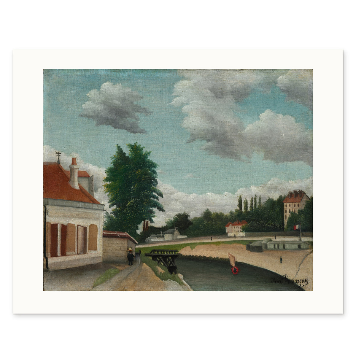 The 50 × 40 cm sheet flat, with its white border