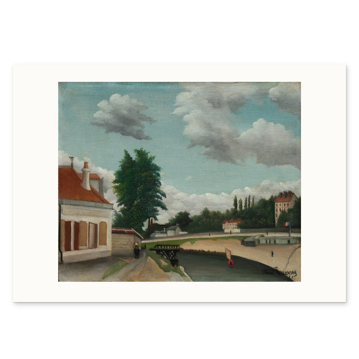 The 70 × 50 cm sheet flat, with its white border