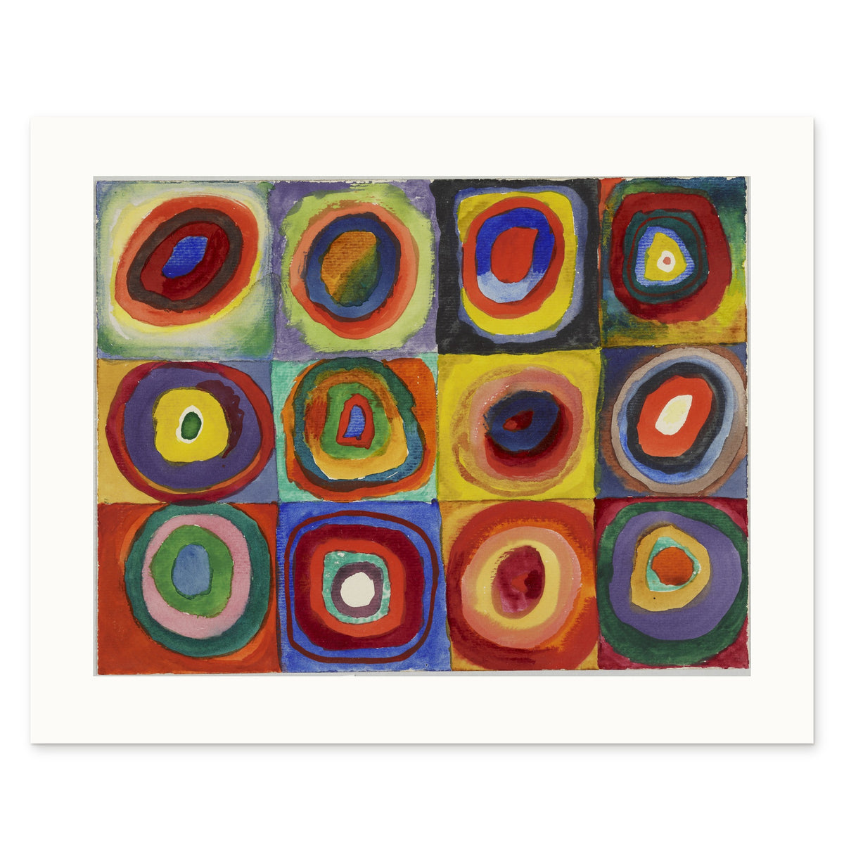 The 50 × 40 cm sheet, flat, with its white margin
