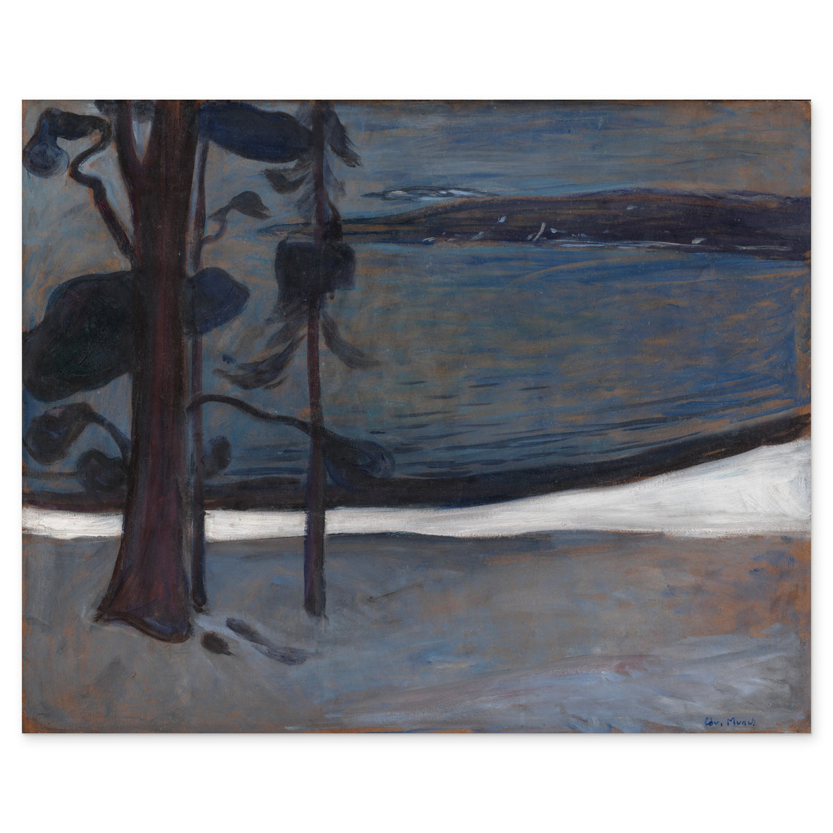 Edvard Munch, Winter at Nordstrand, 1900–01 — the whole picture as printed