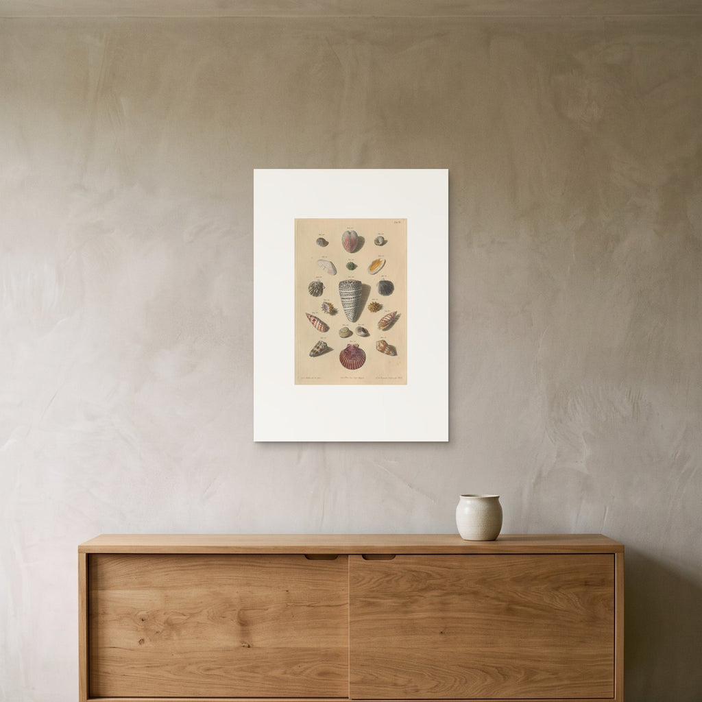 The 50 × 70 cm sheet hung above an oak sideboard