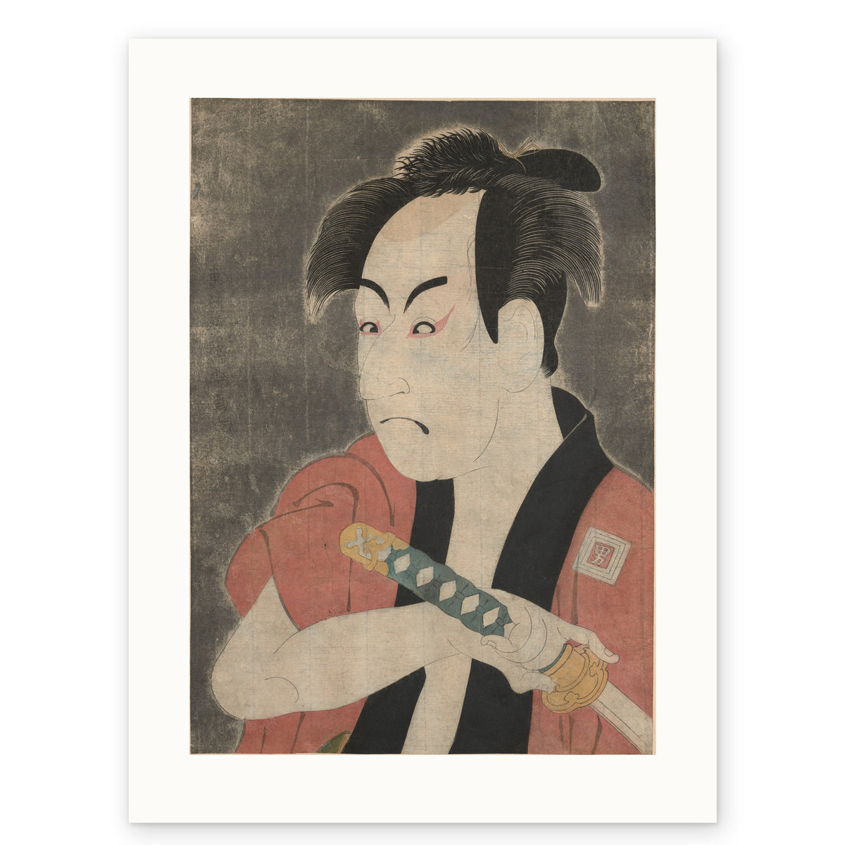 The 30 × 40 cm sheet, unframed, with its white border — the print at original size, 1:1