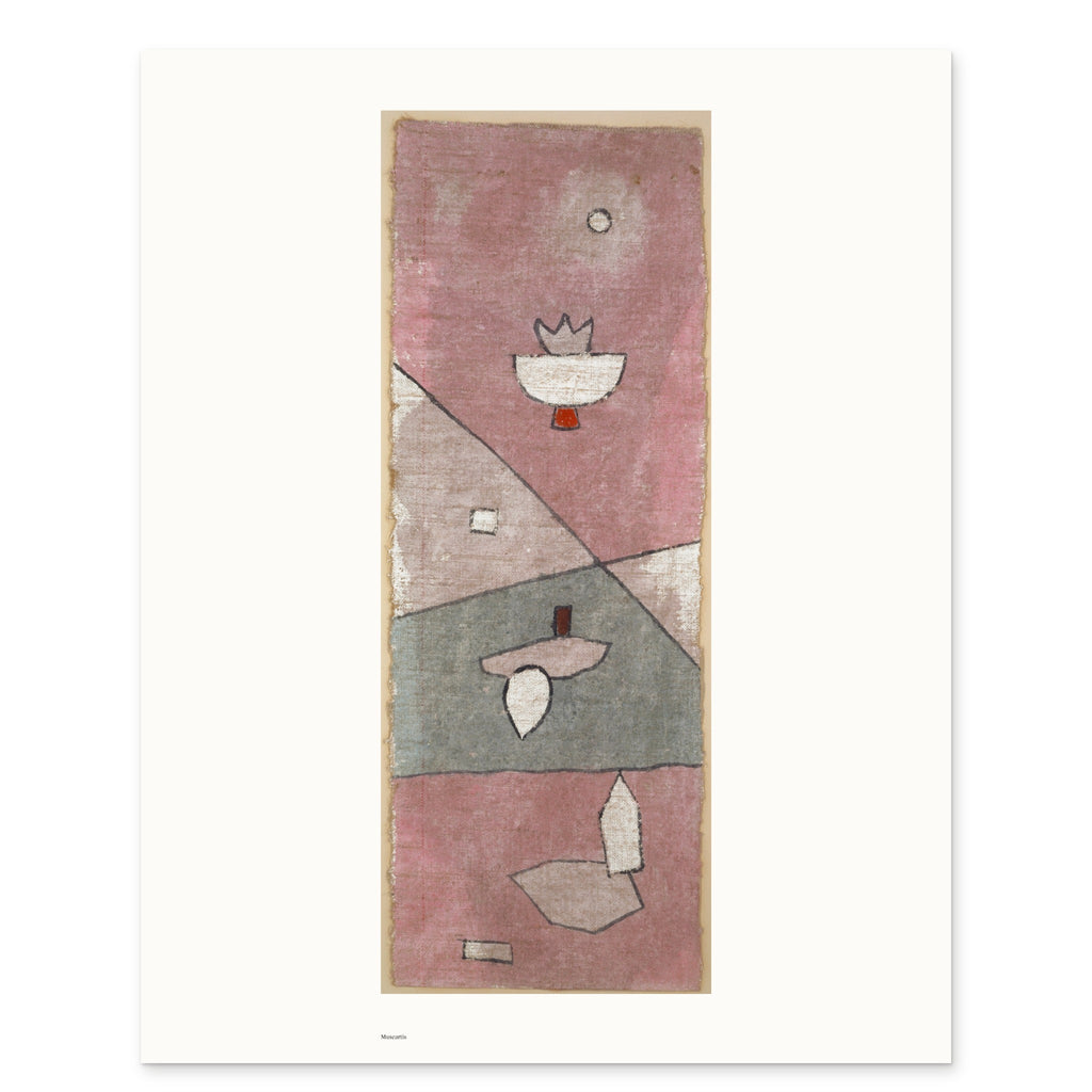 The 40 × 50 cm sheet as printed: Klee's Pflanzen-Analytisches 16.31 × 43.60 cm on white paper, 11.8 cm margins at the sides