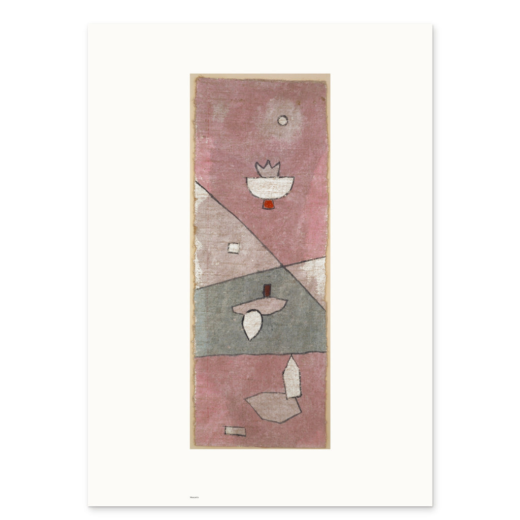 The 50 × 70 cm sheet as printed: Klee's Pflanzen-Analytisches at original size, 20.39 × 54.51 cm on white paper, 14.8 cm margins at the sides