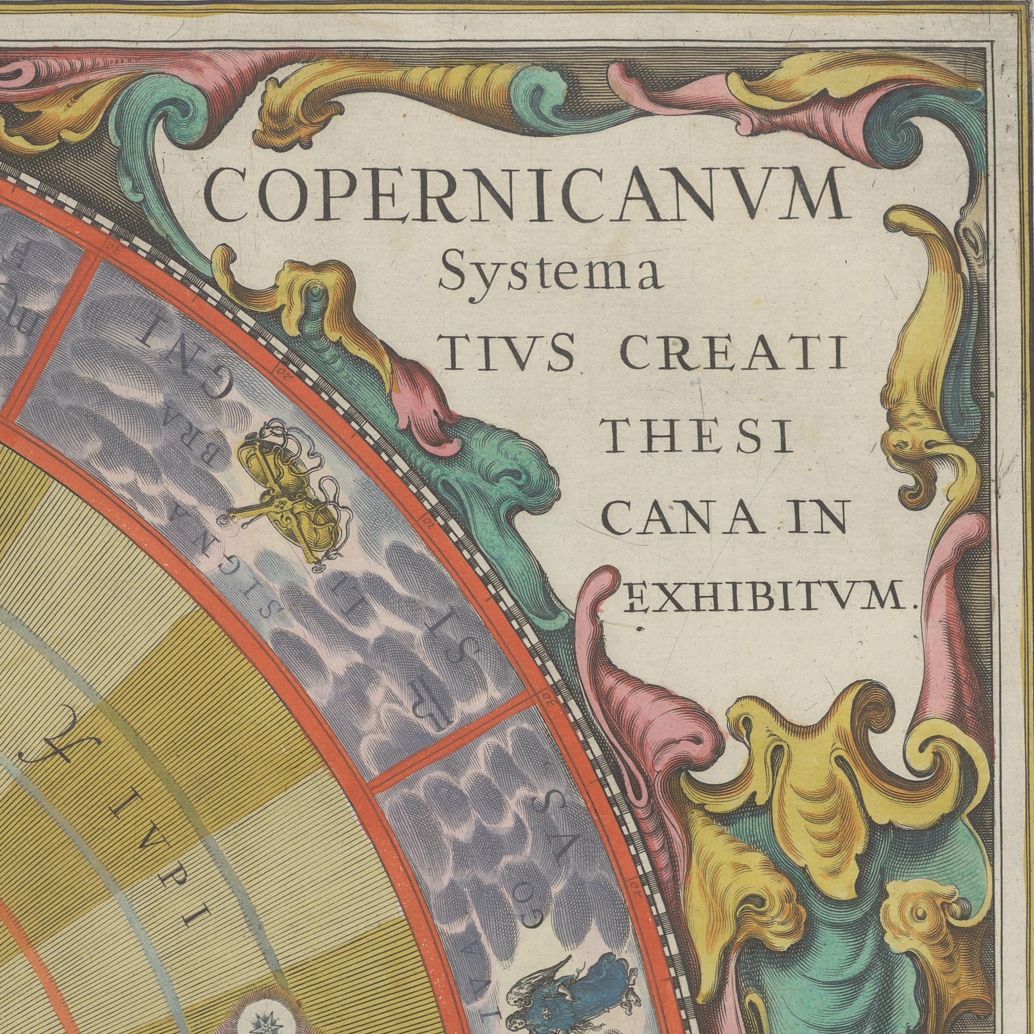Detail at printed size — the engraved title cartouche and hand colouring