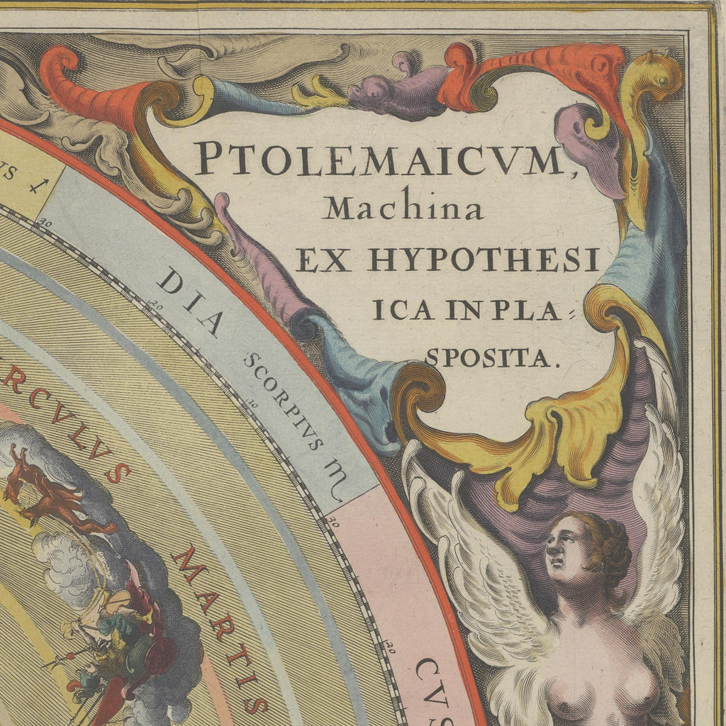 Detail at printed size — the engraved title cartouche and hand colouring