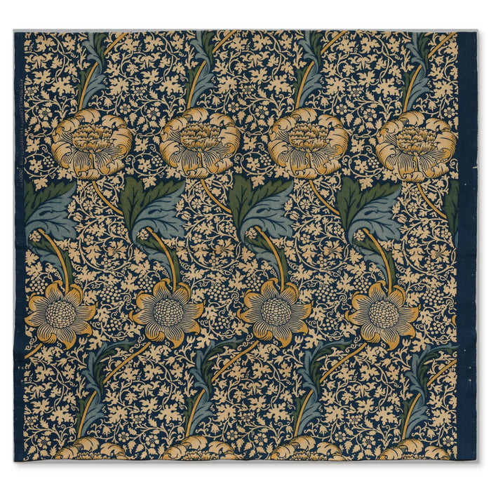 William Morris, Kennet, 1883 — the printed cotton length with its cut and fraying edges