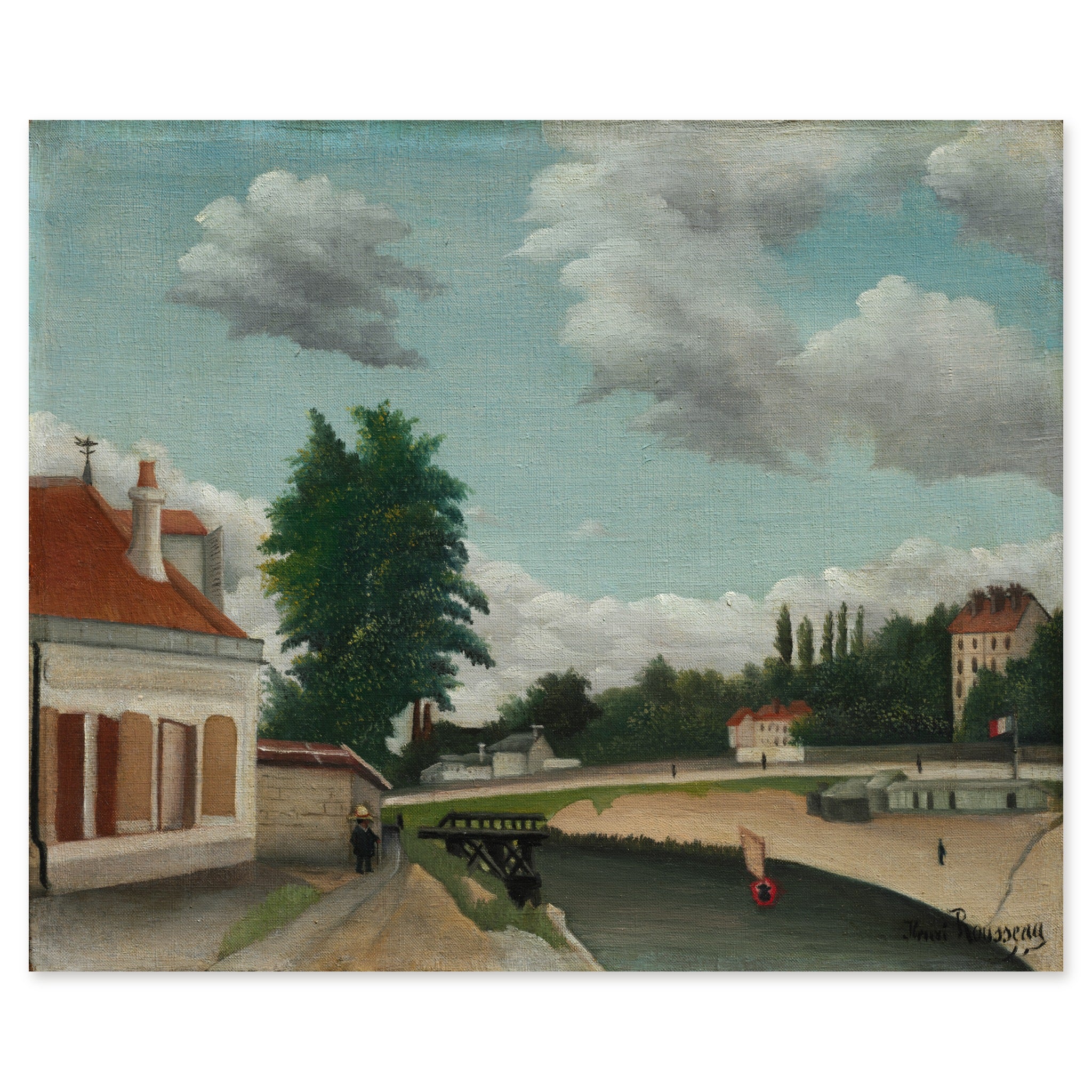 Henri Rousseau, Outskirts of Paris, c. 1897–1905 — the whole canvas, reproduced edge to edge