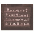 William Henry Fox Talbot, Articles of China, 1843-44 - the salted paper print, straightened, shown flat on white