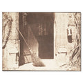 William Henry Fox Talbot, The Open Door, 1844 - the complete salted paper print shown flat on white