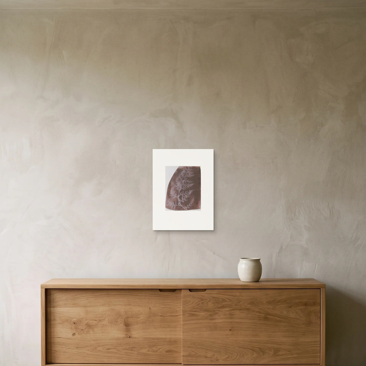 Talbot, Wrack — the 30 × 40 cm print hung above an oak sideboard
